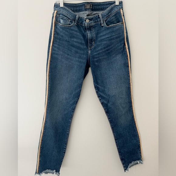 Abercrombie & Fitch Denim - Abercrombie & Fitch Harper Low Rise Ankle Jeans Side Stripe Y2K Size 8